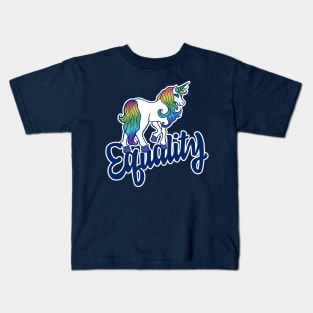 Equality Rainbow Unicorn Kids T-Shirt